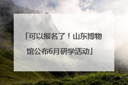 可以报名了！山东博物馆公布6月研学活动