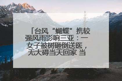 台风“蝴蝶”携较强风雨影响三亚：一女子被树砸倒送医，无大碍当天回家 当地已紧急清障