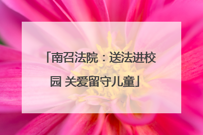 南召法院：送法进校园 关爱留守儿童