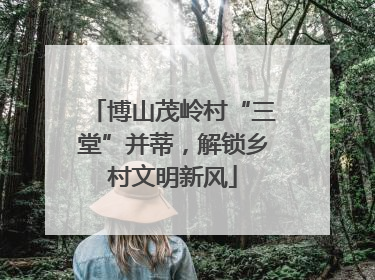 博山茂岭村“三堂”并蒂，解锁乡村文明新风