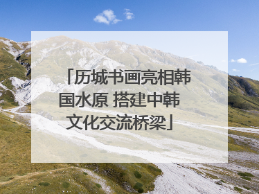 历城书画亮相韩国水原 搭建中韩文化交流桥梁
