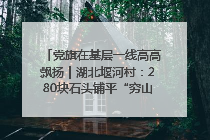 党旗在基层一线高高飘扬｜湖北堰河村：280块石头铺平“穷山沟”的致富振兴路