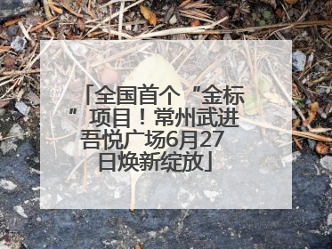 全国首个“金标”项目！常州武进吾悦广场6月27日焕新绽放