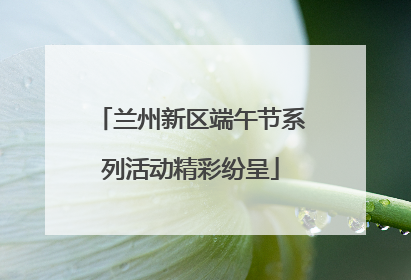 兰州新区端午节系列活动精彩纷呈
