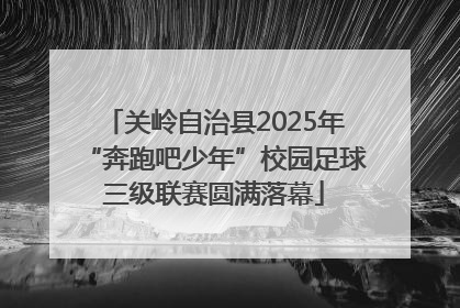 关岭自治县2025年“奔跑吧少年”校园足球三级联赛圆满落幕