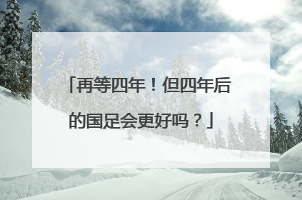 再等四年！但四年后的国足会更好吗？