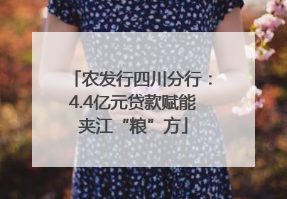 农发行四川分行：4.4亿元贷款赋能夹江“粮”方