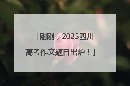 刚刚，2025四川高考作文题目出炉！