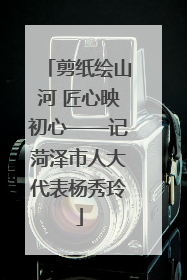 剪纸绘山河 匠心映初心——记菏泽市人大代表杨秀玲