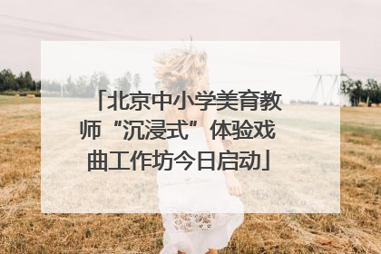 北京中小学美育教师“沉浸式”体验戏曲工作坊今日启动