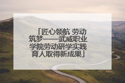 匠心领航 劳动筑梦——武威职业学院劳动研学实践育人取得新成果