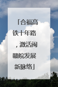 合福高铁十年路，激活闽赣皖发展新脉络