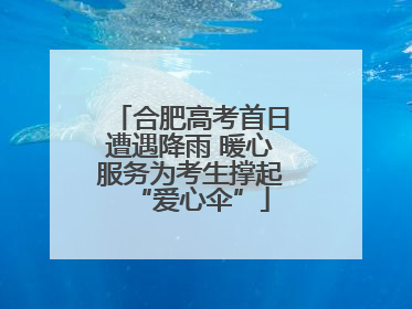 合肥高考首日遭遇降雨 暖心服务为考生撑起“爱心伞”