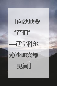 向沙地要“产值”——辽宁科尔沁沙地兴绿见闻