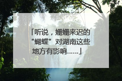 听说，姗姗来迟的“蝴蝶”对湖南这些地方有影响……