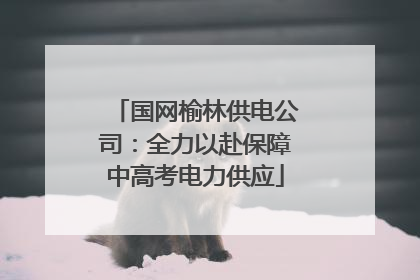 国网榆林供电公司：全力以赴保障中高考电力供应