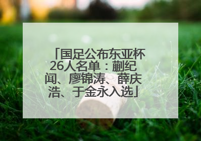 国足公布东亚杯26人名单：蒯纪闻、廖锦涛、薛庆浩、于金永入选