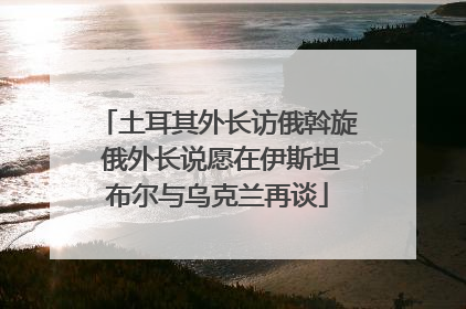 土耳其外长访俄斡旋 俄外长说愿在伊斯坦布尔与乌克兰再谈