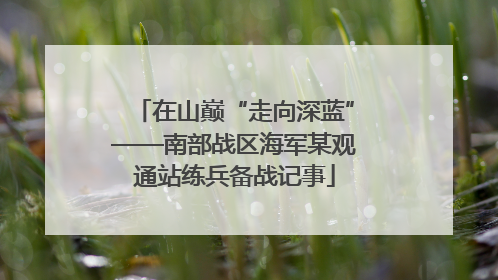 在山巅“走向深蓝”——南部战区海军某观通站练兵备战记事