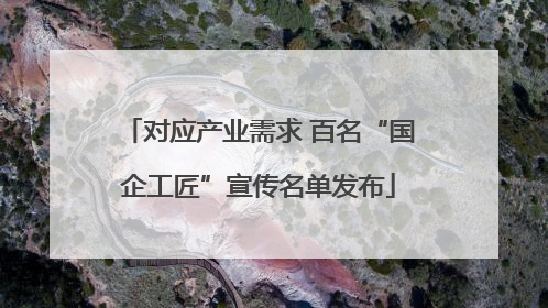 对应产业需求 百名“国企工匠”宣传名单发布