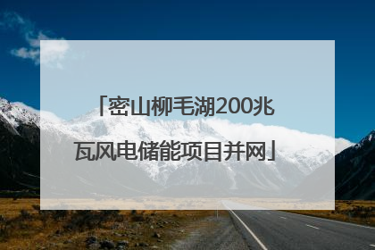 密山柳毛湖200兆瓦风电储能项目并网