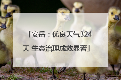 安岳：优良天气324天 生态治理成效显著