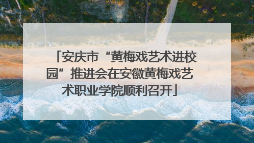 安庆市“黄梅戏艺术进校园”推进会在安徽黄梅戏艺术职业学院顺利召开