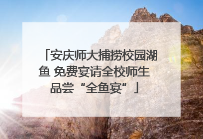 安庆师大捕捞校园湖鱼 免费宴请全校师生品尝“全鱼宴”