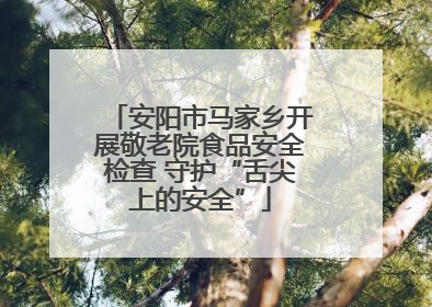 安阳市马家乡开展敬老院食品安全检查 守护“舌尖上的安全”