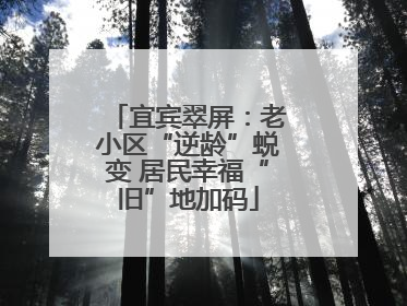 宜宾翠屏：老小区“逆龄”蜕变 居民幸福“旧”地加码