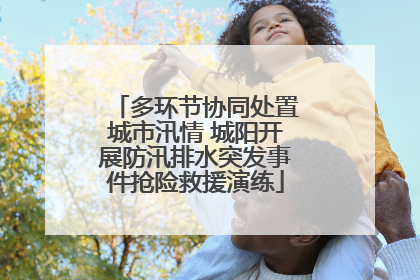 多环节协同处置城市汛情 城阳开展防汛排水突发事件抢险救援演练