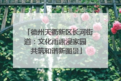 德州天衢新区长河街道：文化雨露浸家园 共筑和谐新图景
