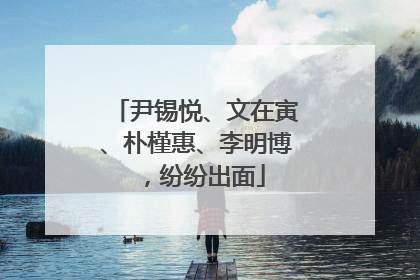 尹锡悦、文在寅、朴槿惠、李明博，纷纷出面