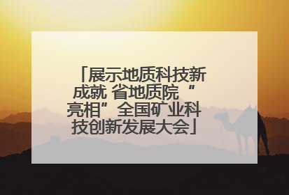 展示地质科技新成就 省地质院“亮相”全国矿业科技创新发展大会