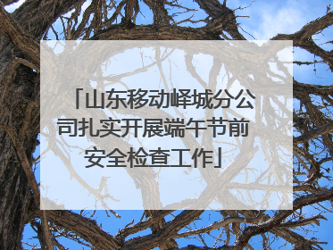 山东移动峄城分公司扎实开展端午节前安全检查工作