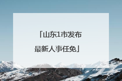 山东1市发布最新人事任免