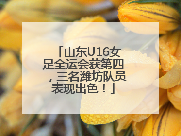 山东U16女足全运会获第四，三名潍坊队员表现出色！