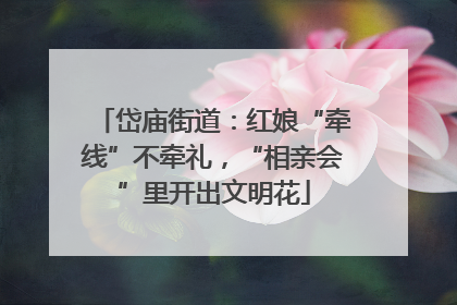 岱庙街道：红娘“牵线”不牵礼，“相亲会”里开出文明花