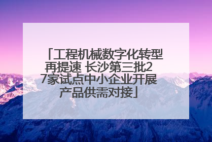 工程机械数字化转型再提速 长沙第三批27家试点中小企业开展产品供需对接