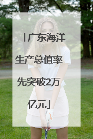 广东海洋生产总值率先突破2万亿元