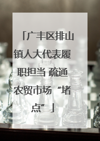 广丰区排山镇人大代表履职担当 疏通农贸市场“堵点”