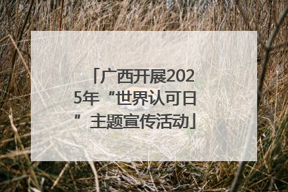 广西开展2025年“世界认可日”主题宣传活动