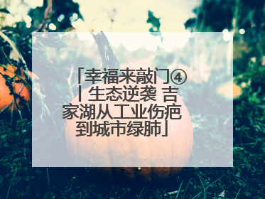 幸福来敲门④丨生态逆袭 吉家湖从工业伤疤到城市绿肺