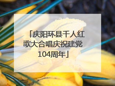 庆阳环县千人红歌大合唱庆祝建党104周年