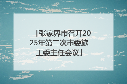 张家界市召开2025年第二次市委旅工委主任会议