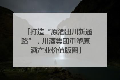 打造“原酒出川新通路”，川酒集团重塑原酒产业价值版图