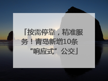 按需停靠，精准服务！青岛新增10条“响应式”公交