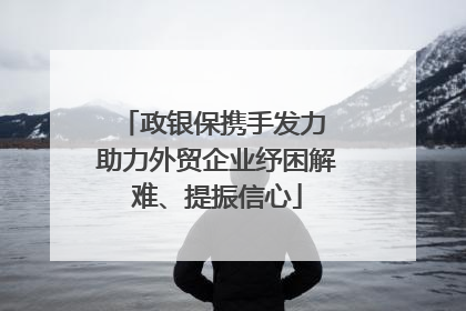 政银保携手发力 助力外贸企业纾困解难、提振信心