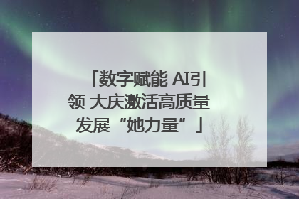 数字赋能 AI引领 大庆激活高质量发展“她力量”