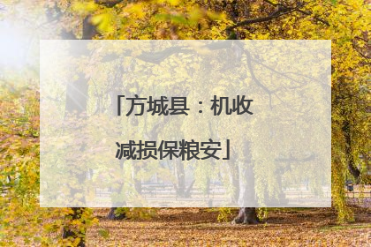 方城县：机收减损保粮安